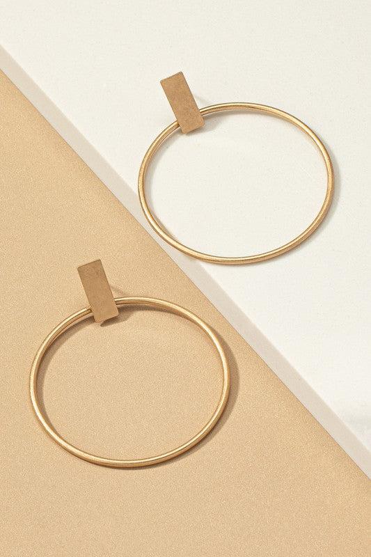 Hoop + Bar Earrings