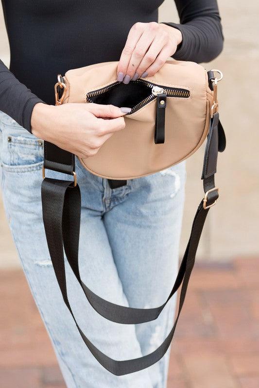 Leena Double Zipper Crossbody Bag
