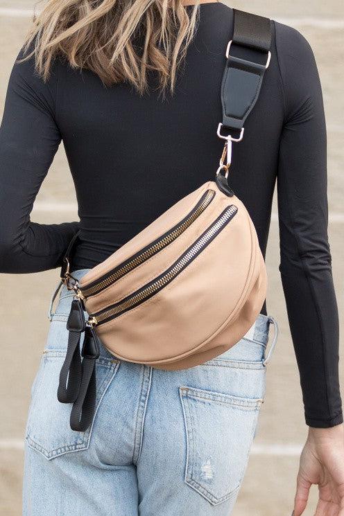 Leena Double Zipper Crossbody Bag