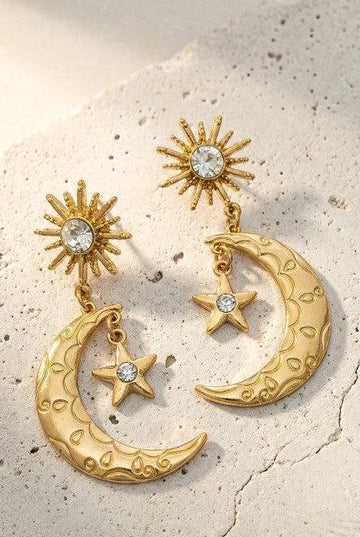 Midnight Moon Drop Earrings