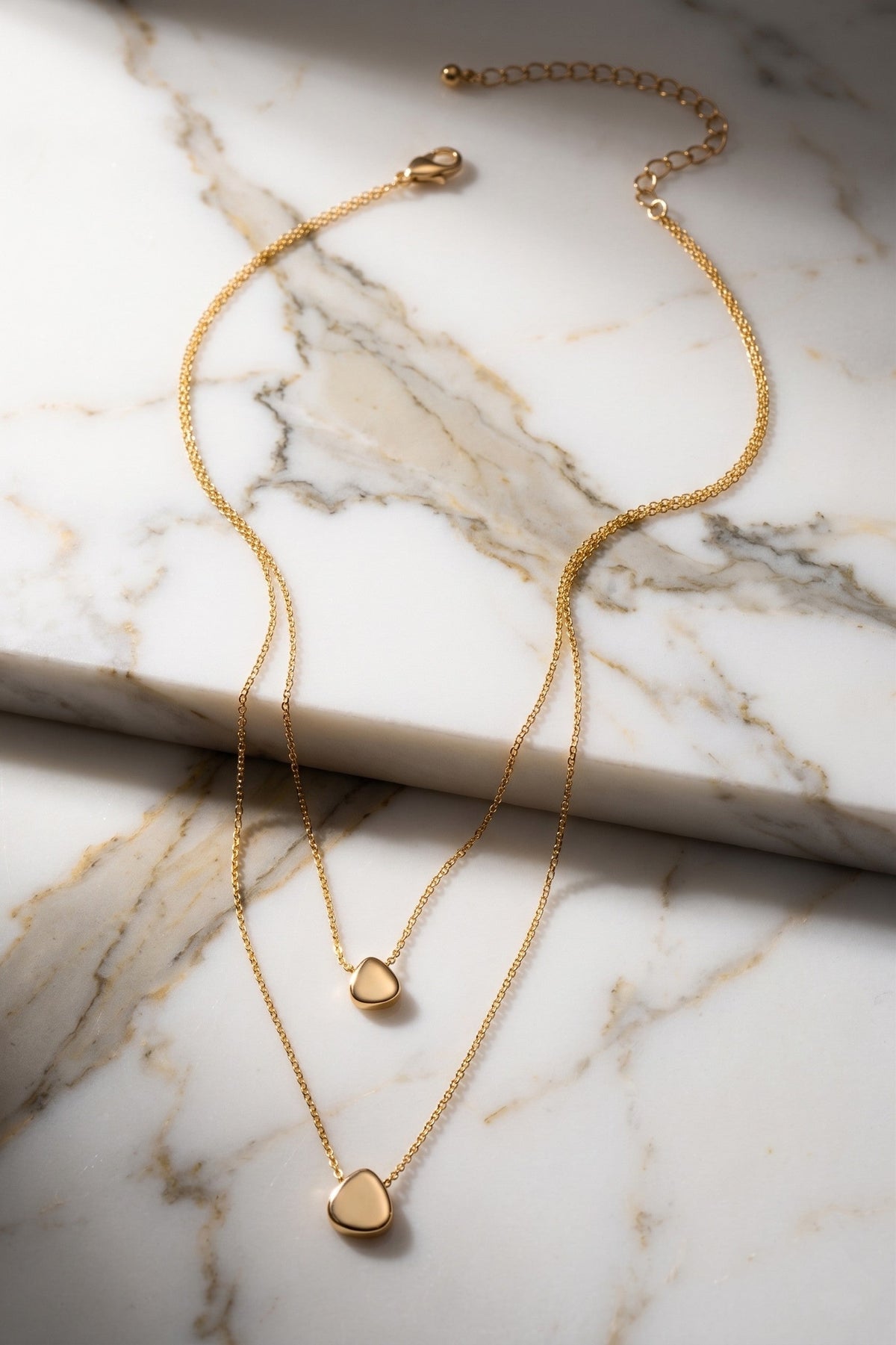 Shiny Pebbles Layered Necklace