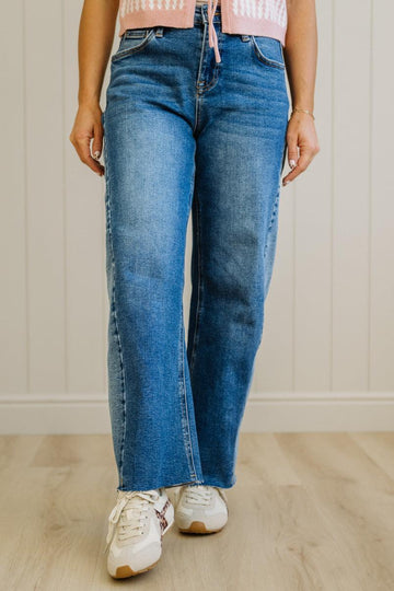 Alice Barrel Cut Contrast Denim - RISEN