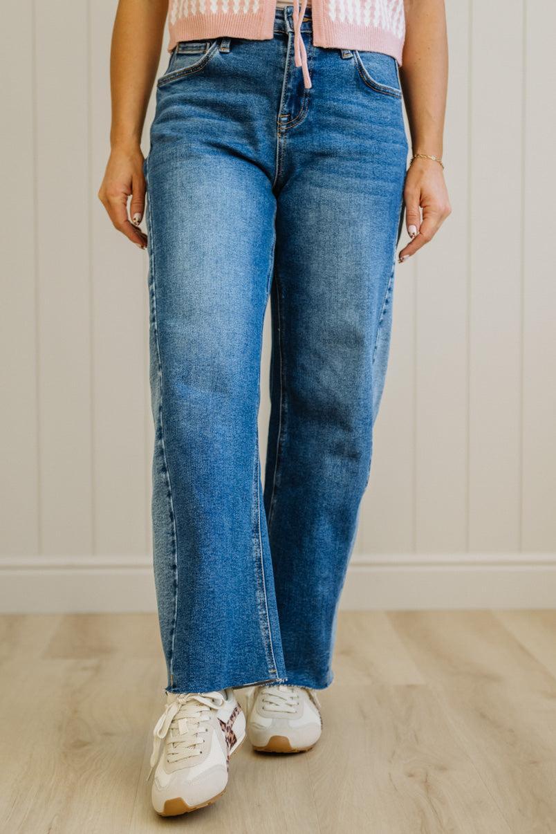 Alice Barrel Cut Contrast Denim - RISEN