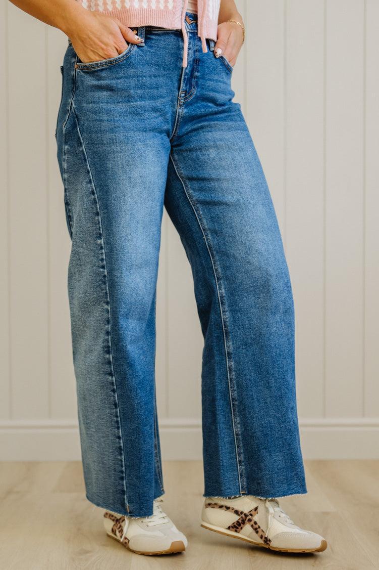 Alice Barrel Cut Contrast Denim - RISEN