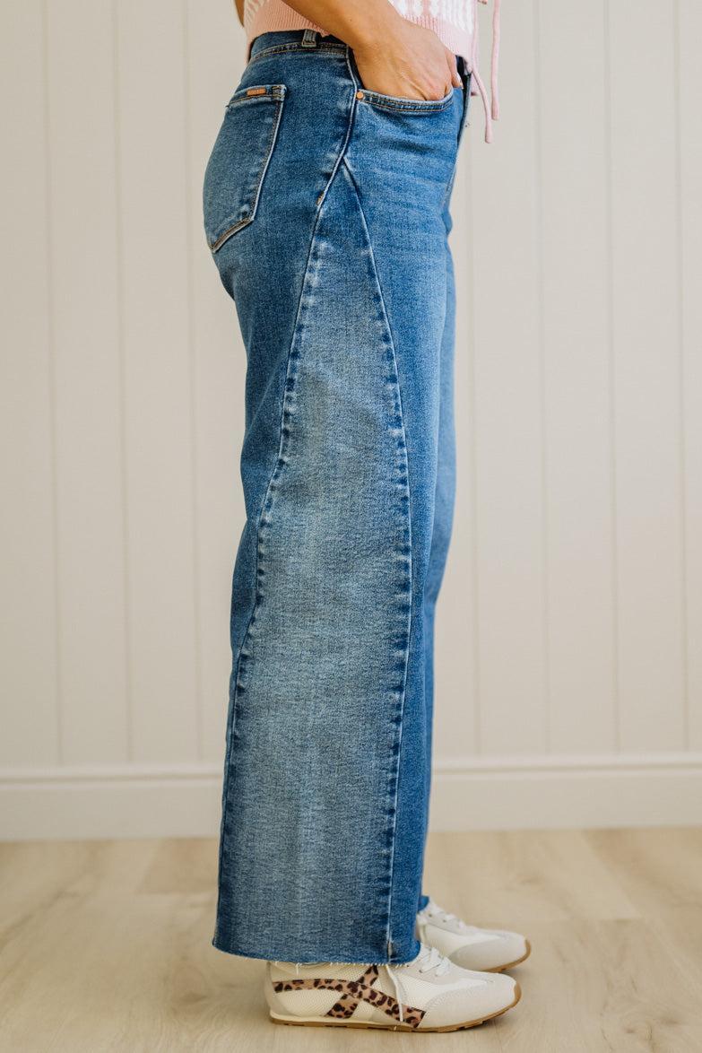 Alice Barrel Cut Contrast Denim - RISEN