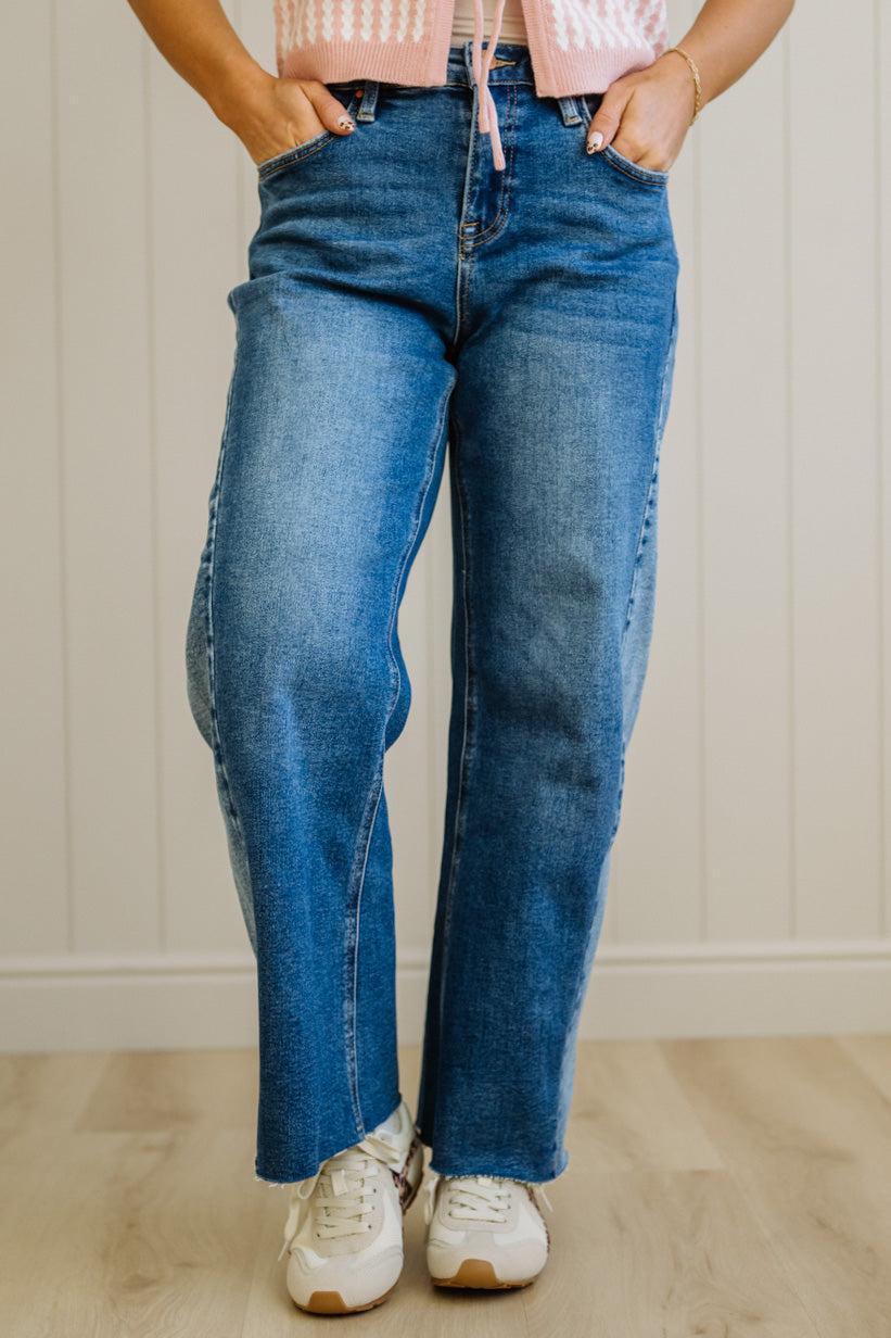 Alice Barrel Cut Contrast Denim - RISEN