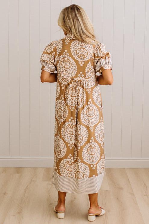 Alice Floral and Stripe Midi Dress