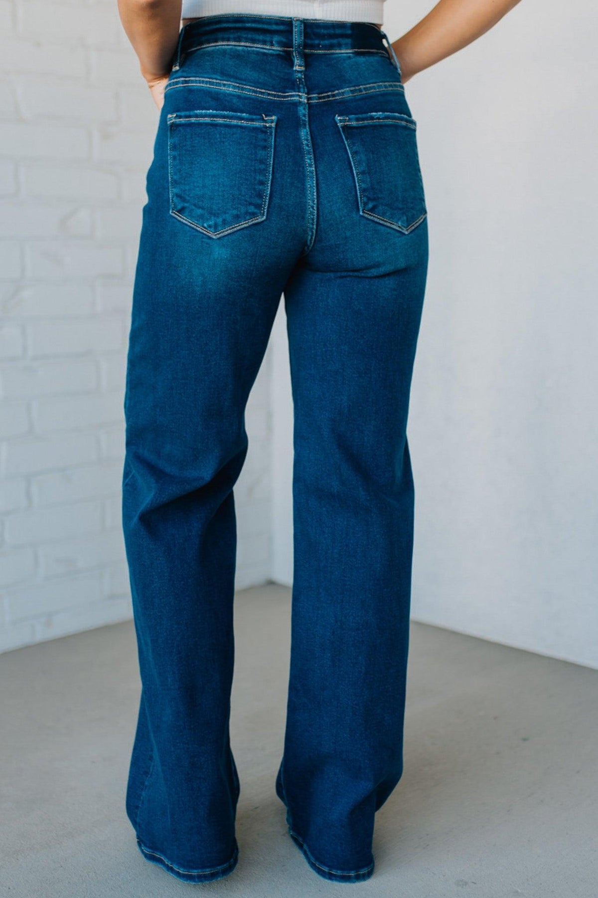 Alysia High Rise Wide Leg Jeans - RISEN