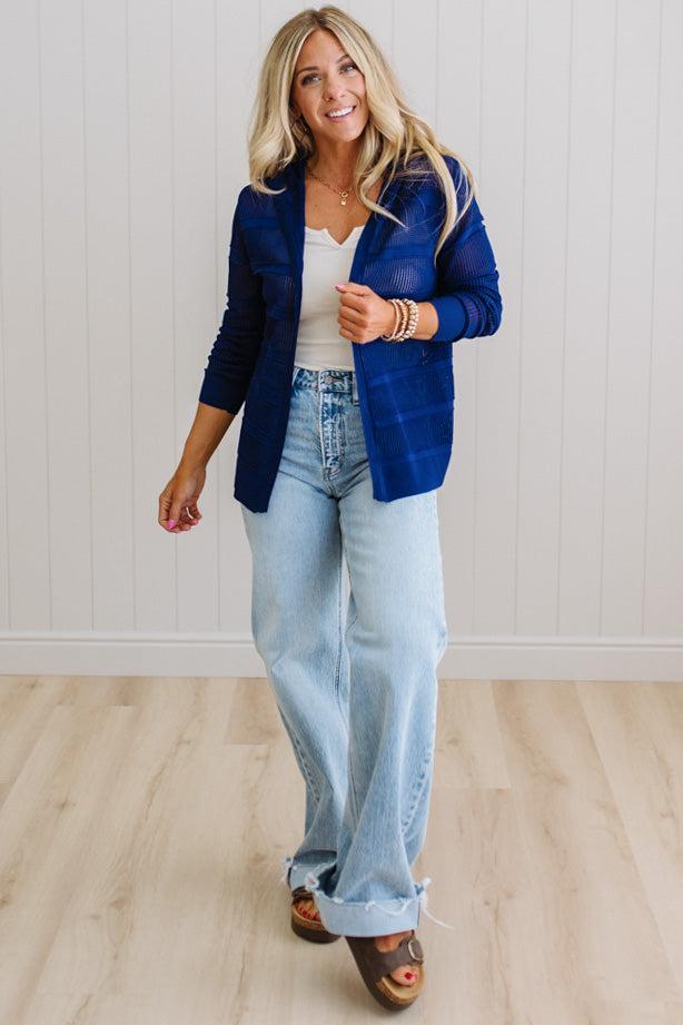 Amarila Open Knit Hooded Cardi