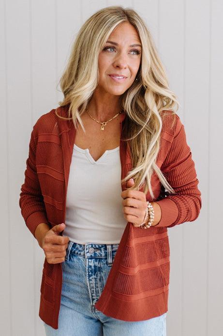 Amarila Open Knit Hooded Cardi