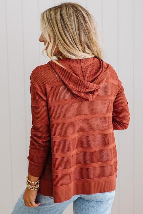 Amarila Open Knit Hooded Cardi