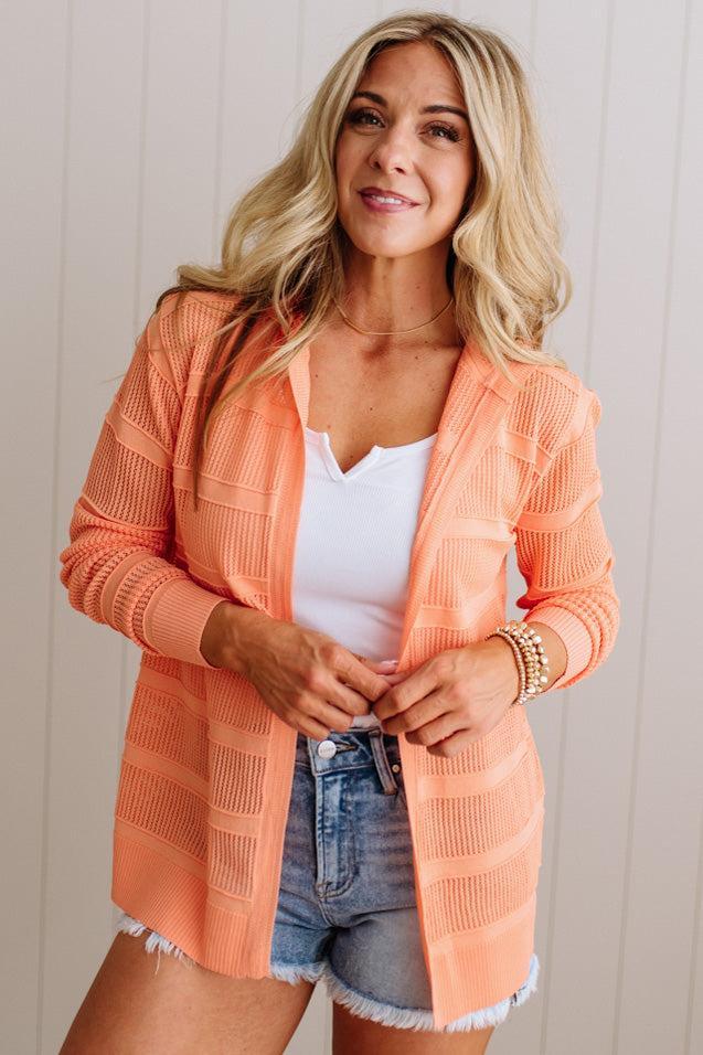 Amarila Open Knit Hooded Cardi