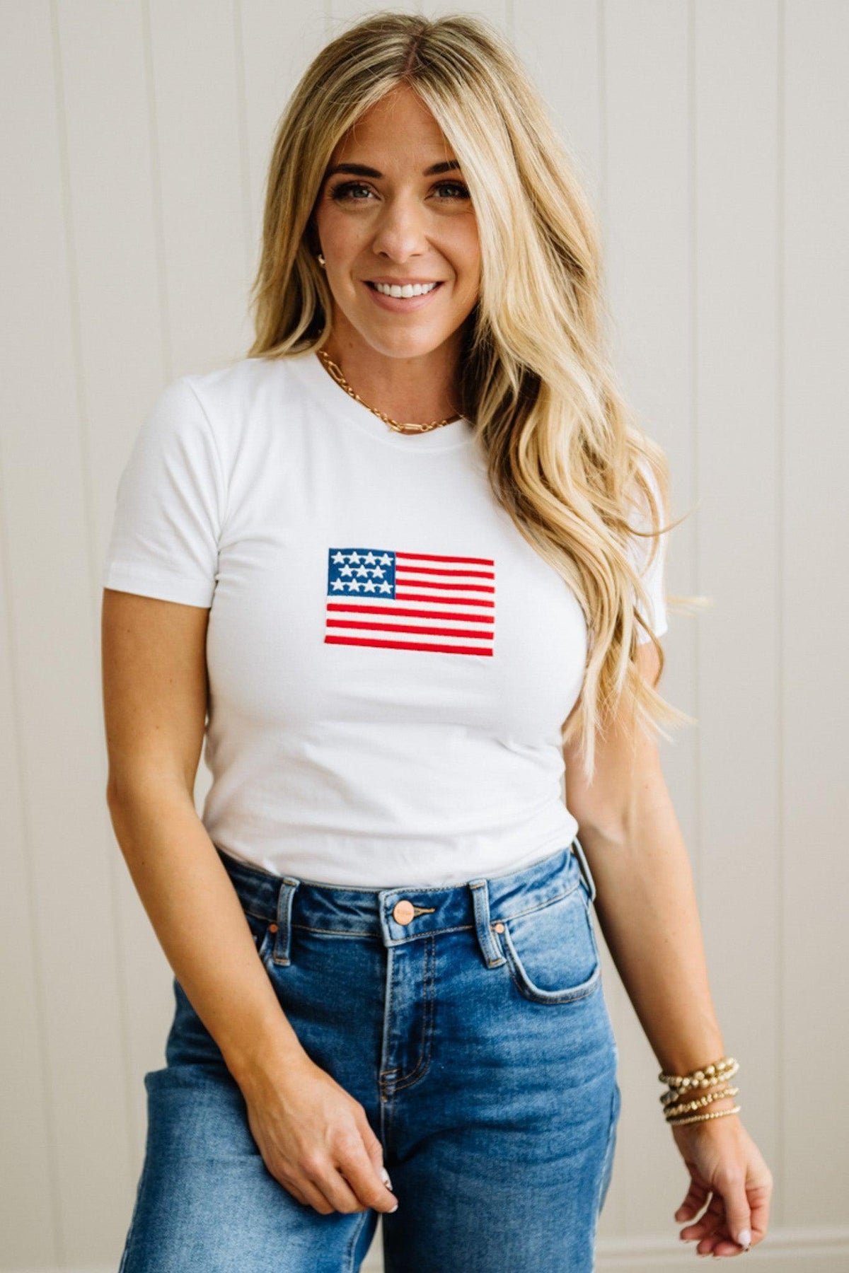 American Flag Slim Fit Tee