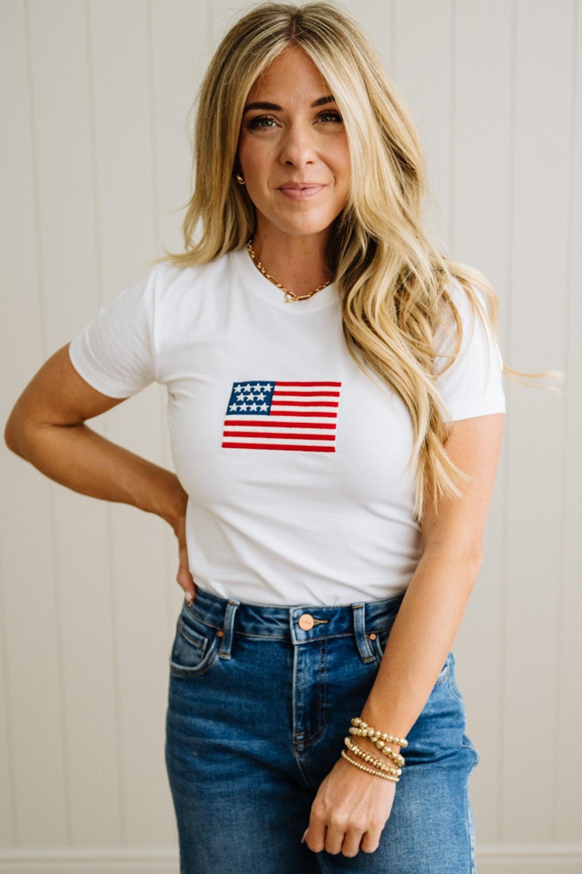 American Flag Slim Fit Tee