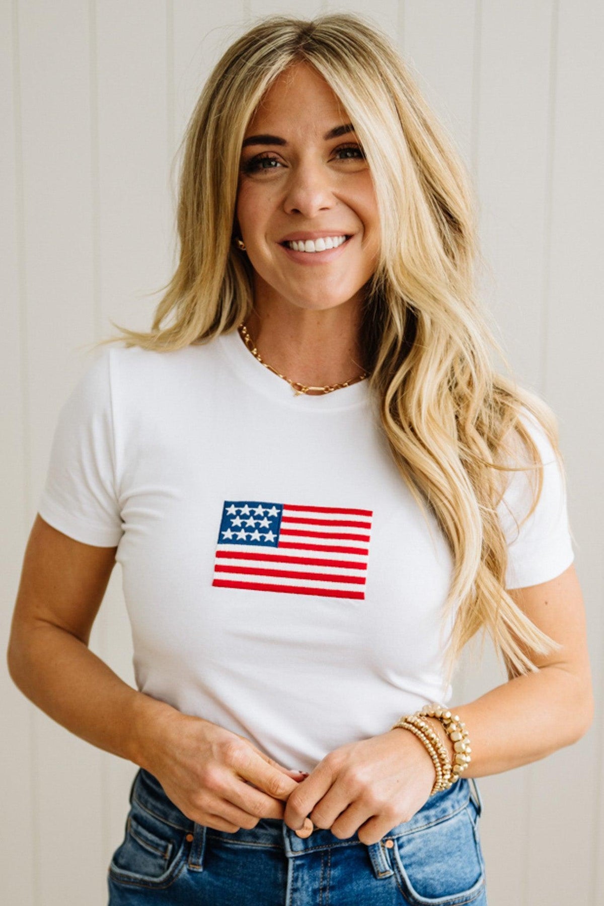 American Flag Slim Fit Tee