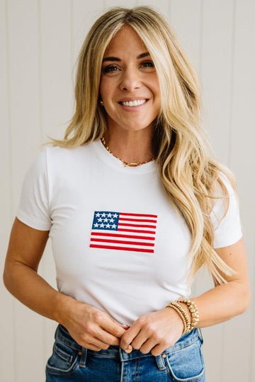American Flag Slim Fit Tee