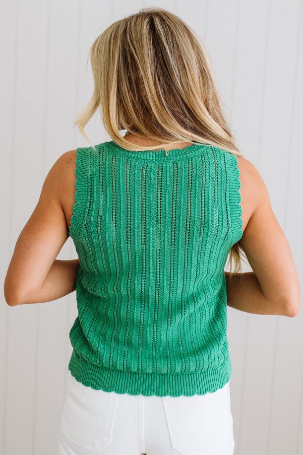 Andi Crochet Buttoned Tank