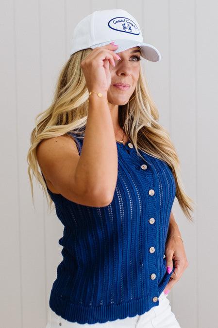 Andi Crochet Buttoned Tank