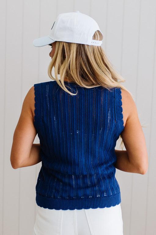 Andi Crochet Buttoned Tank