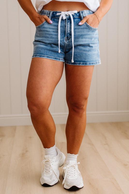 Andrea Drawstring Waist Shorts - RISEN