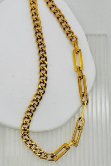 Asymmetrical Double Link Necklace