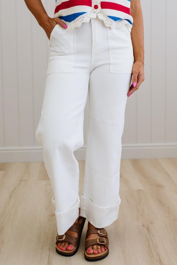 Becca High Rise Cuffed Jeans - ANNIEWEAR