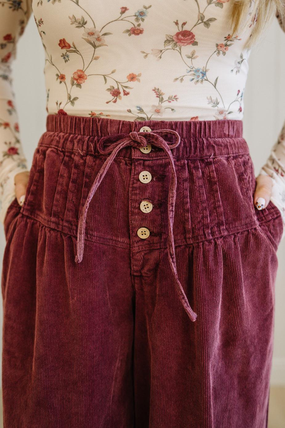 Betty Buttoned Corduroy Pants