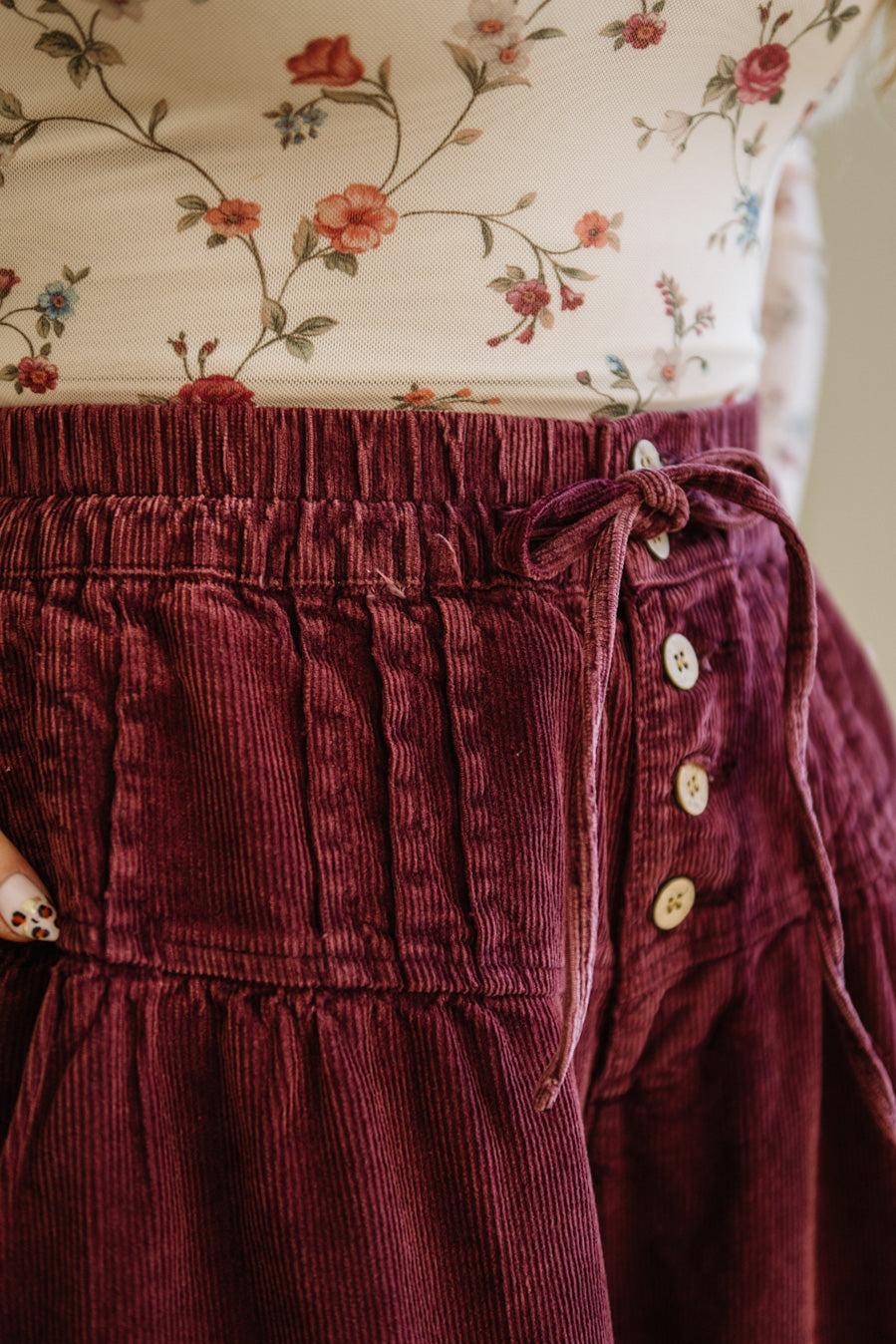 Betty Buttoned Corduroy Pants
