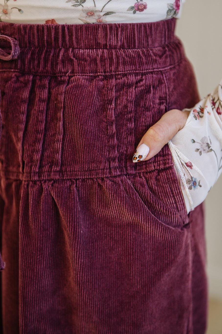 Betty Buttoned Corduroy Pants