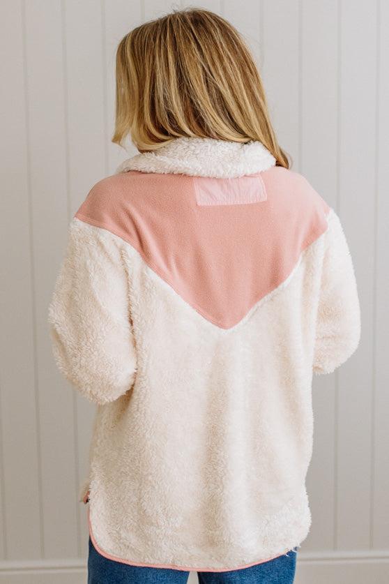 Blocked Sherpa Pullover