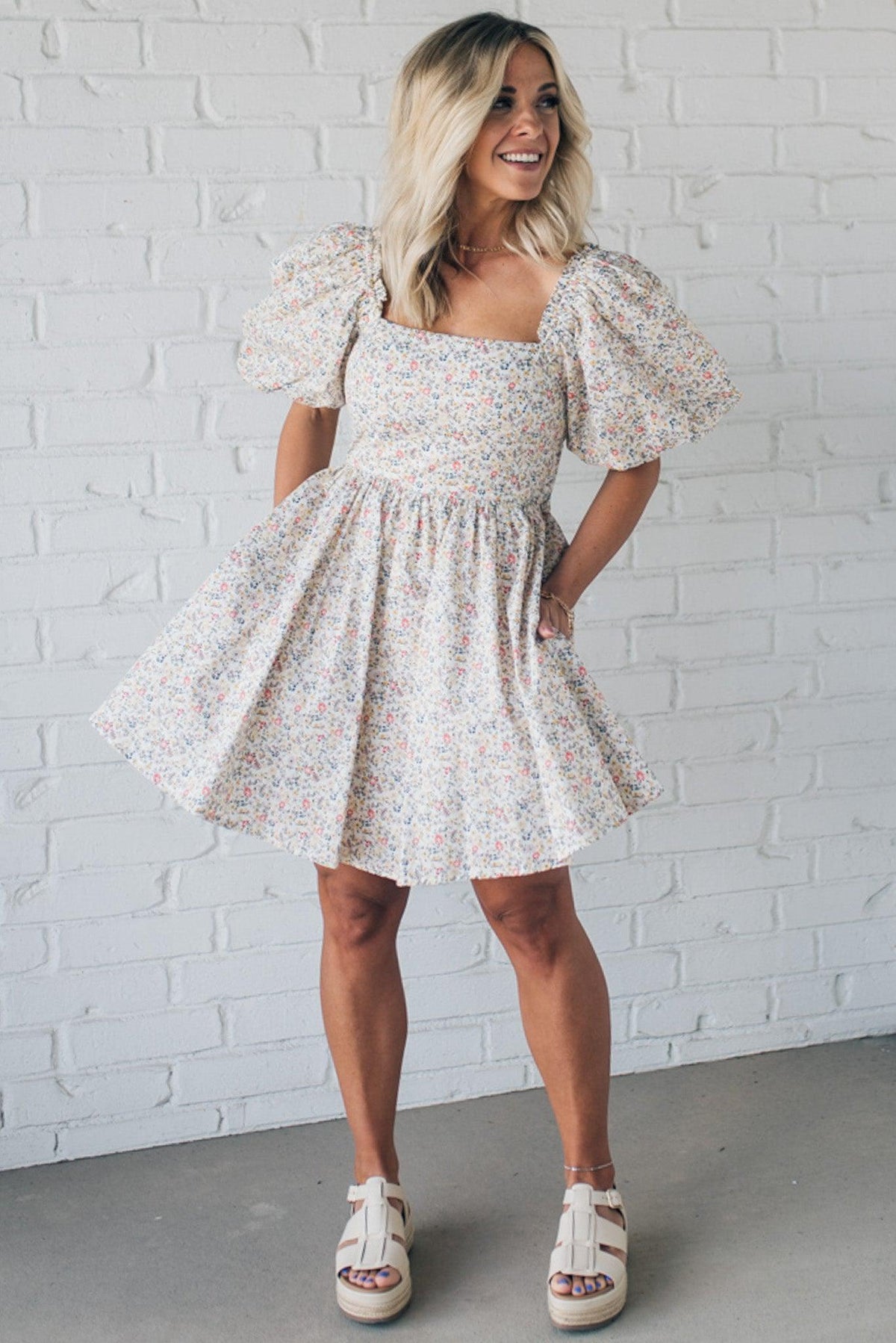 Blooming Bow Detail Mini Dress