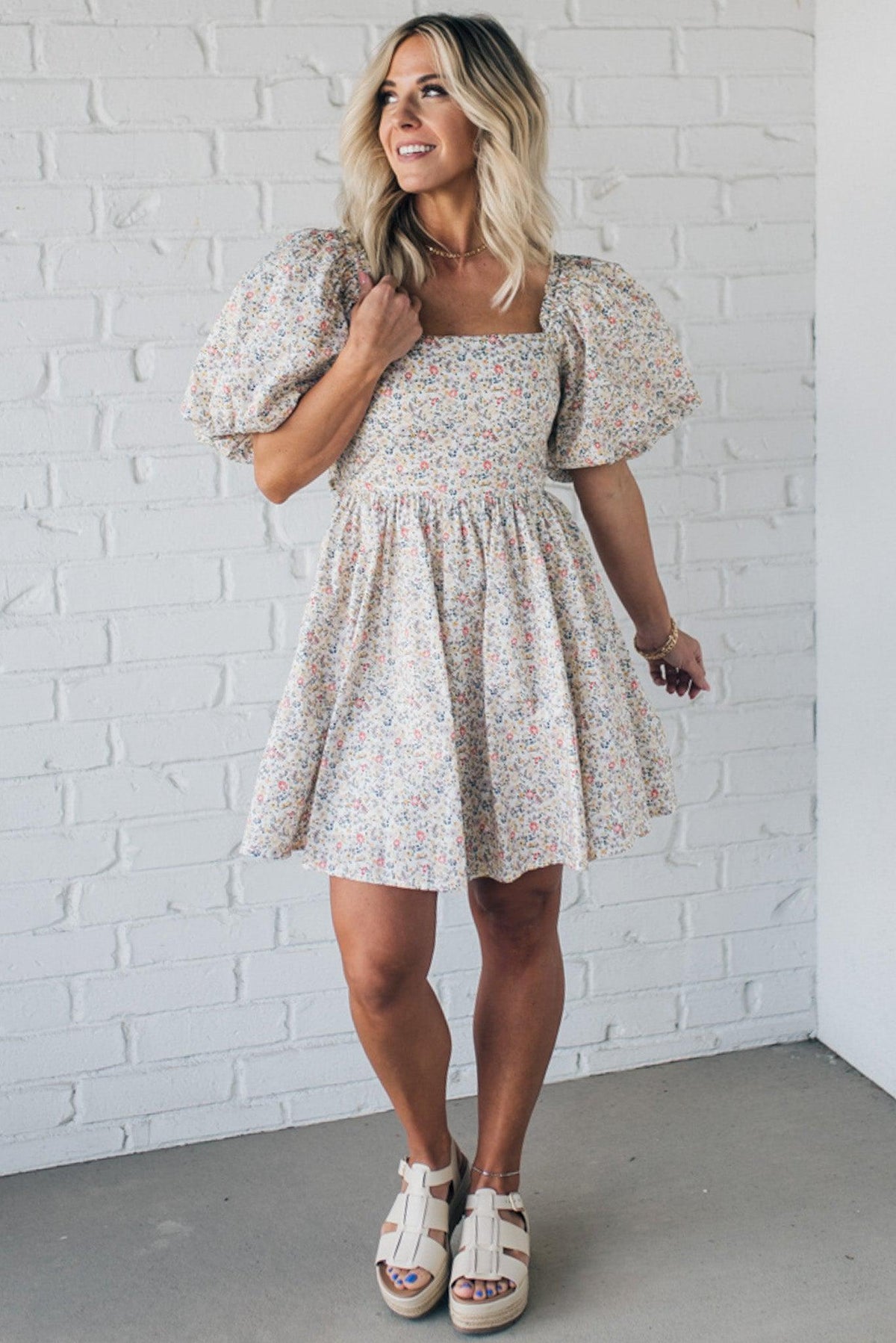 Blooming Bow Detail Mini Dress