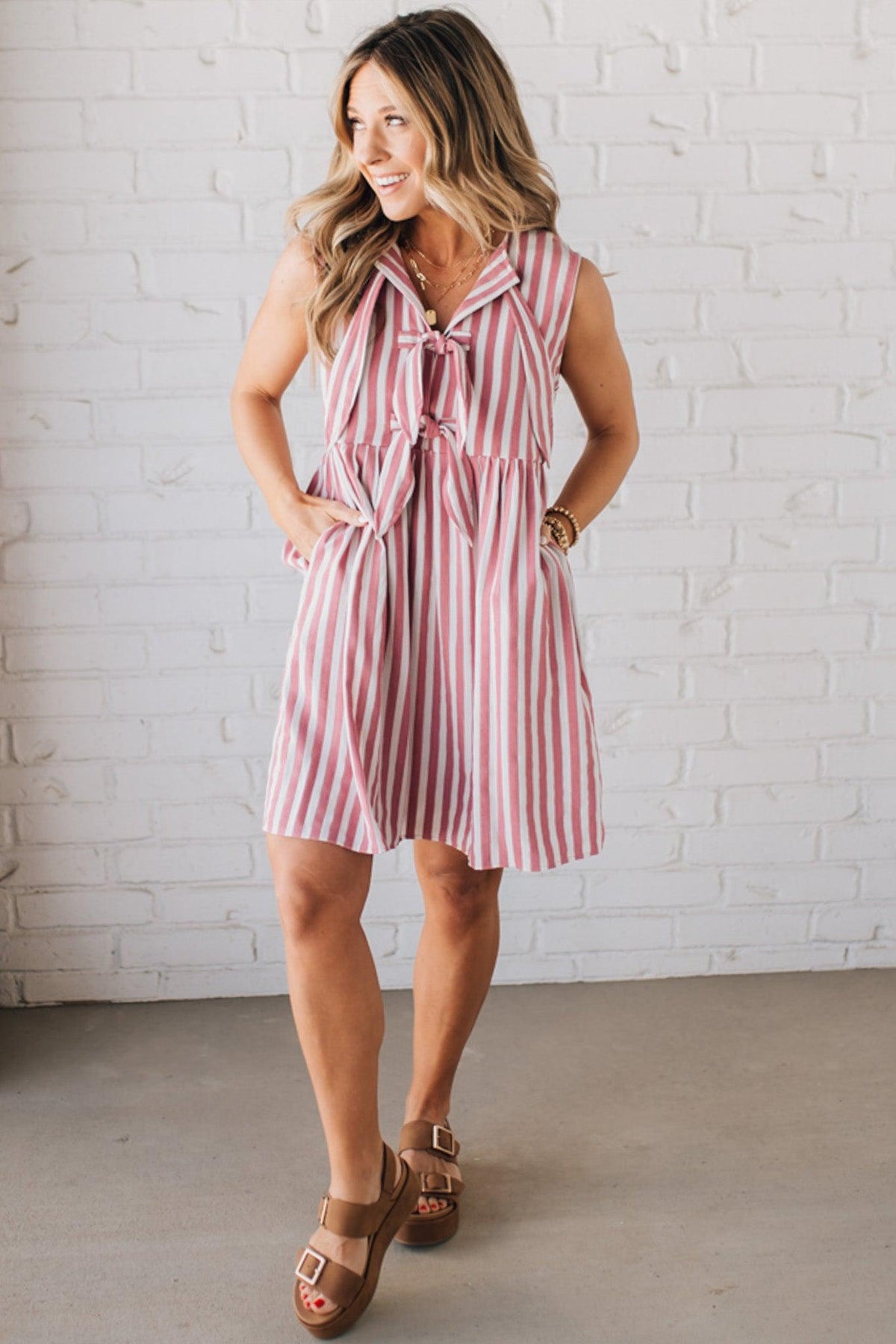 Bradie Bow Detail Mini Dress