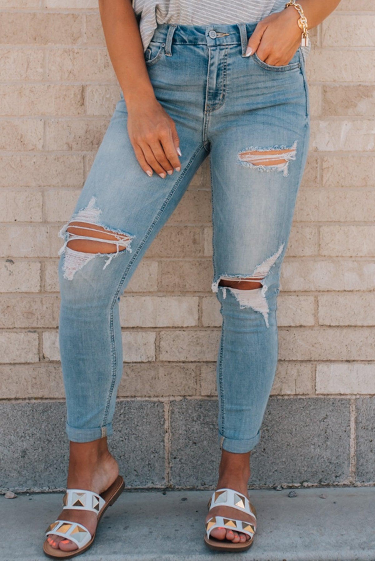 Bri High Rise Skinny Jeans - EUNINA