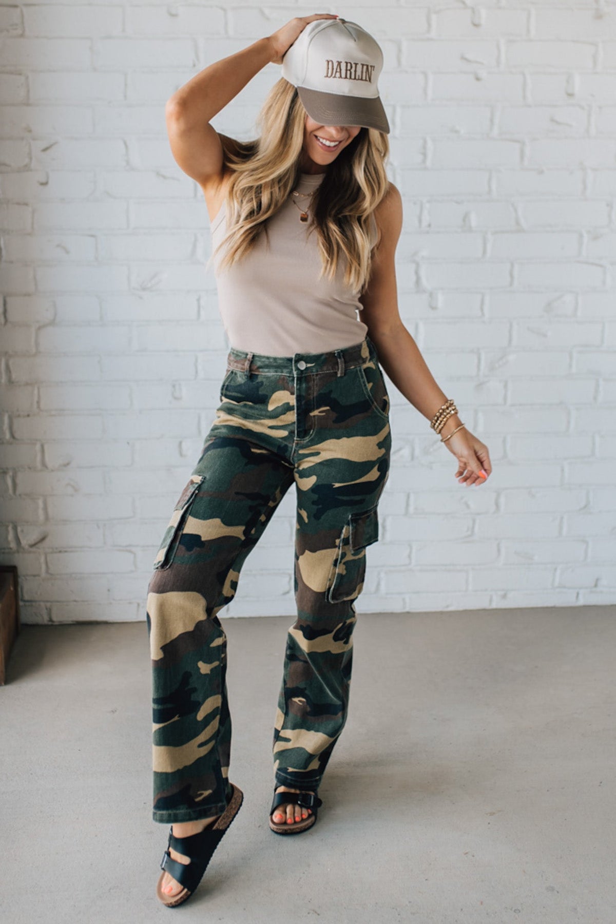 Camo Cargo Mid Rise Jeans - SO ME