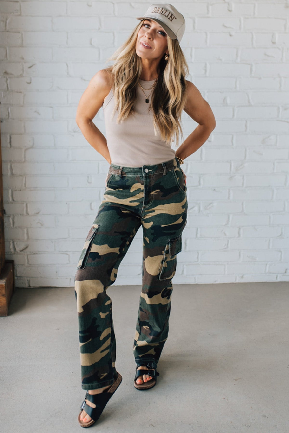 Camo Cargo Mid Rise Jeans - SO ME