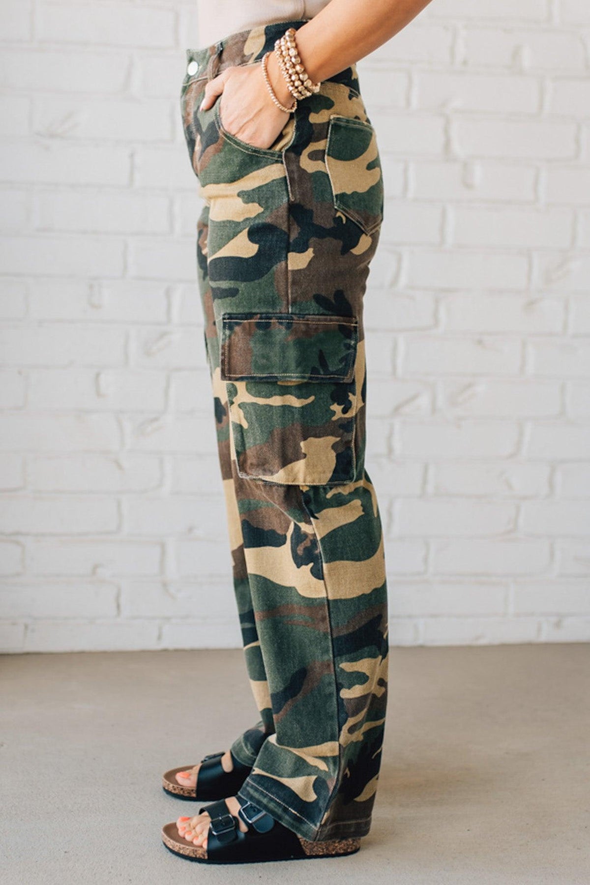 Camo Cargo Mid Rise Jeans - SO ME