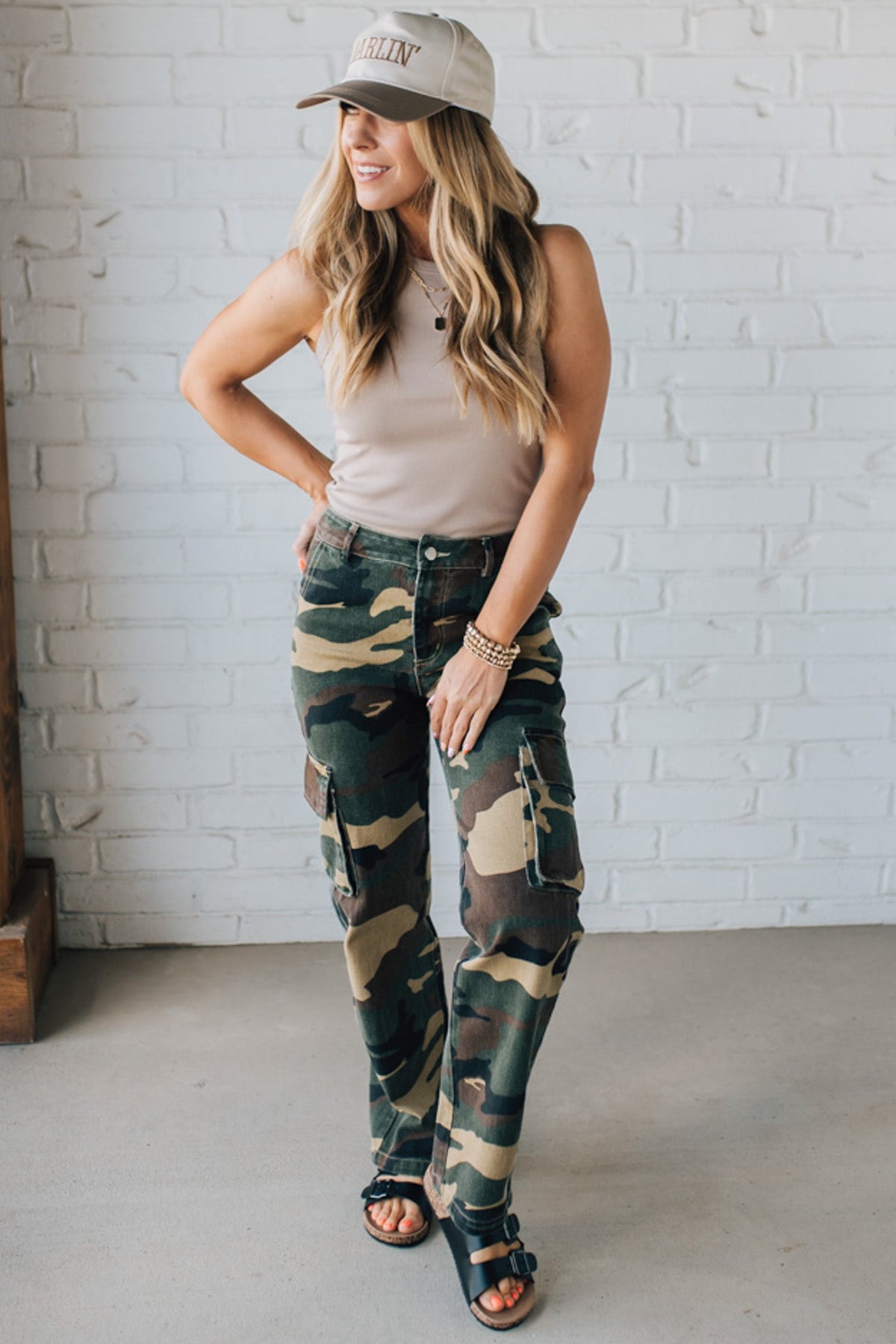 Camo Cargo Mid Rise Jeans - SO ME