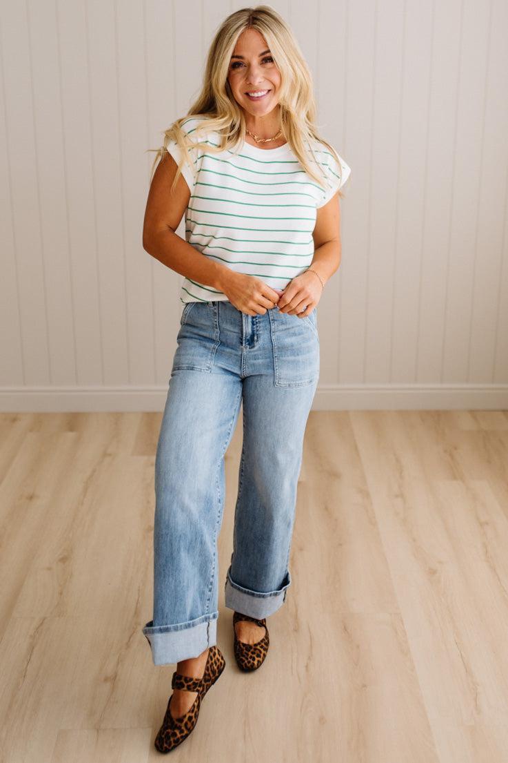 Caroline Striped Lightweight Sweater