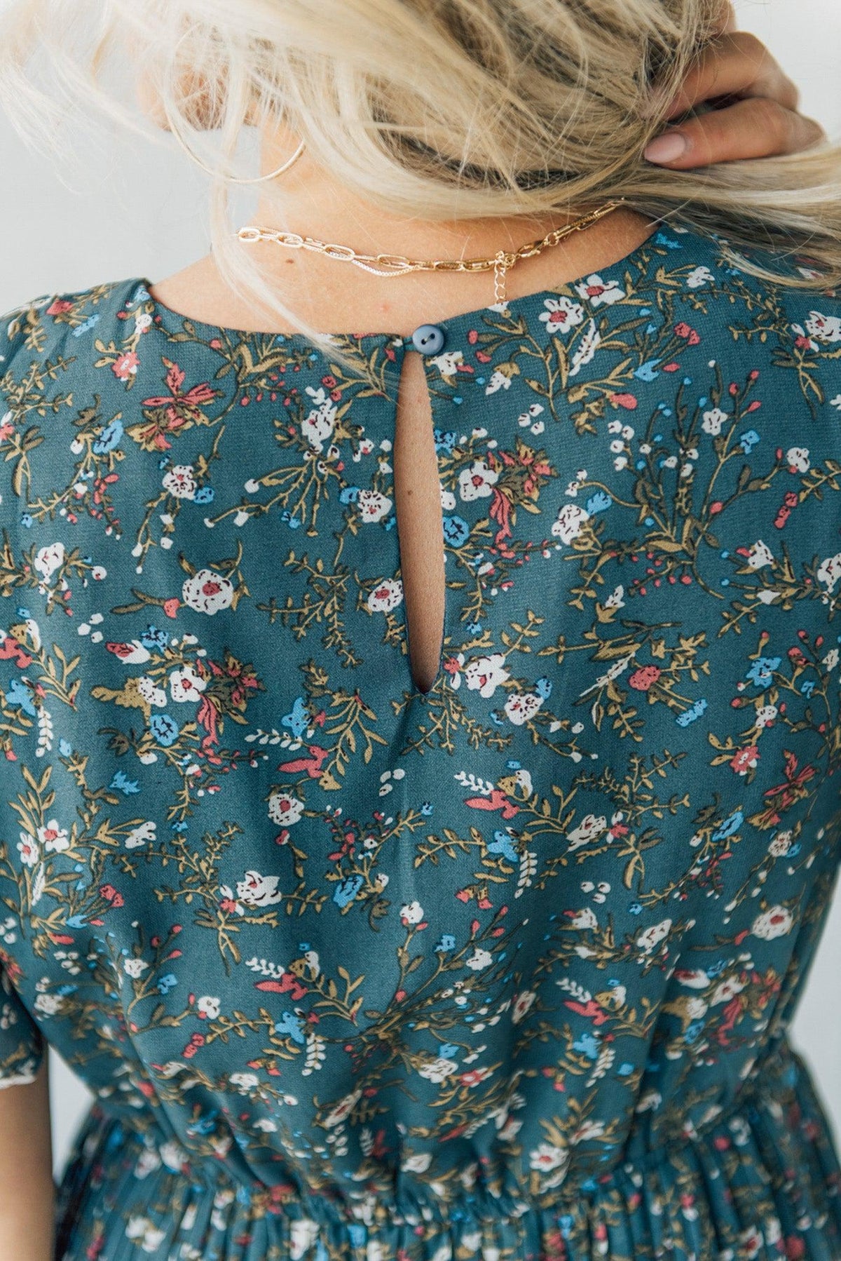Floral Pleated Midi Dress