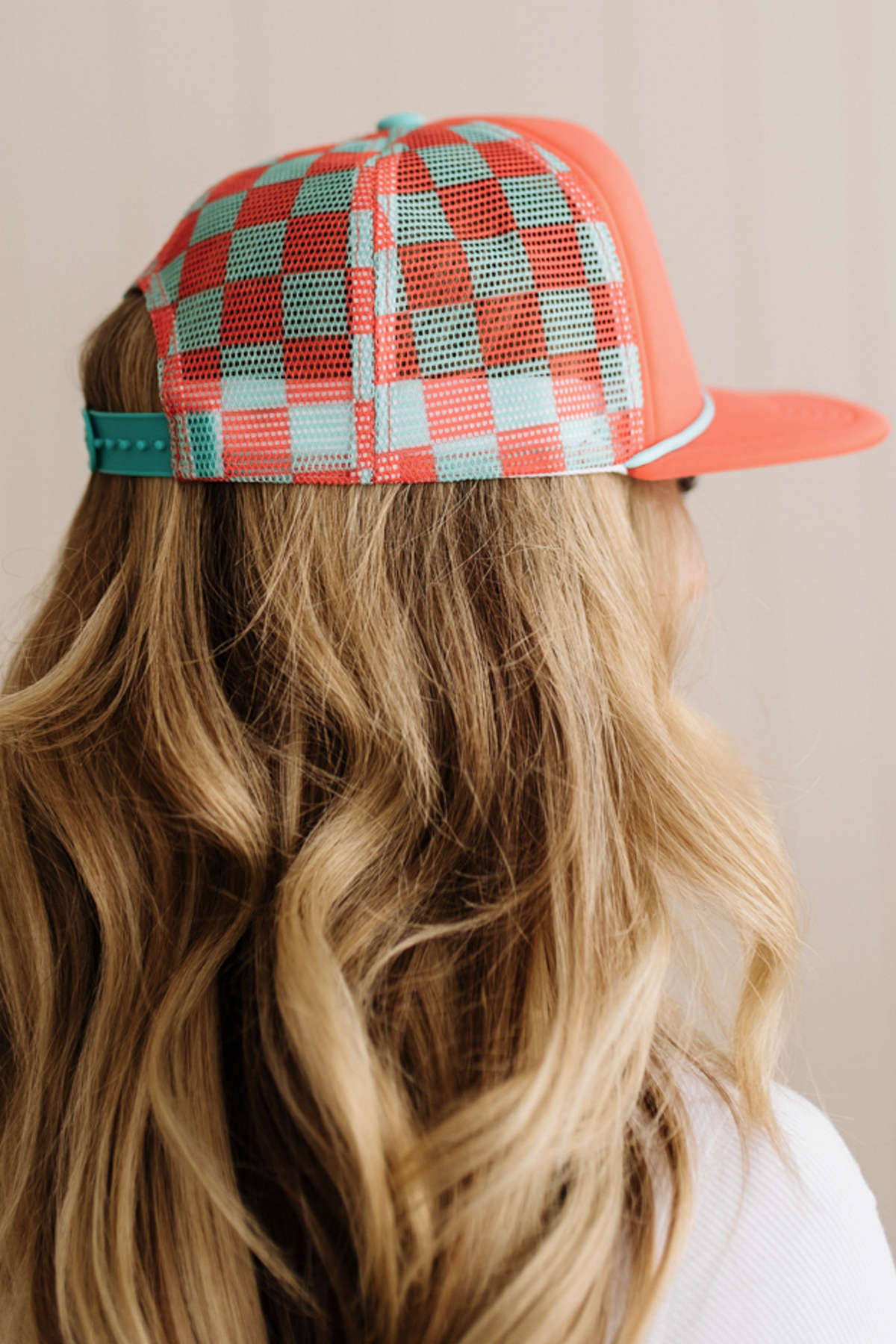 Checkered Mesh Back Trucker Hat