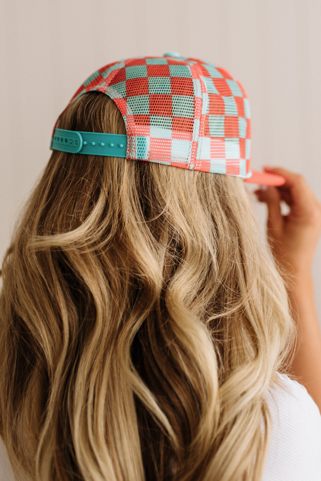 Checkered Mesh Back Trucker Hat
