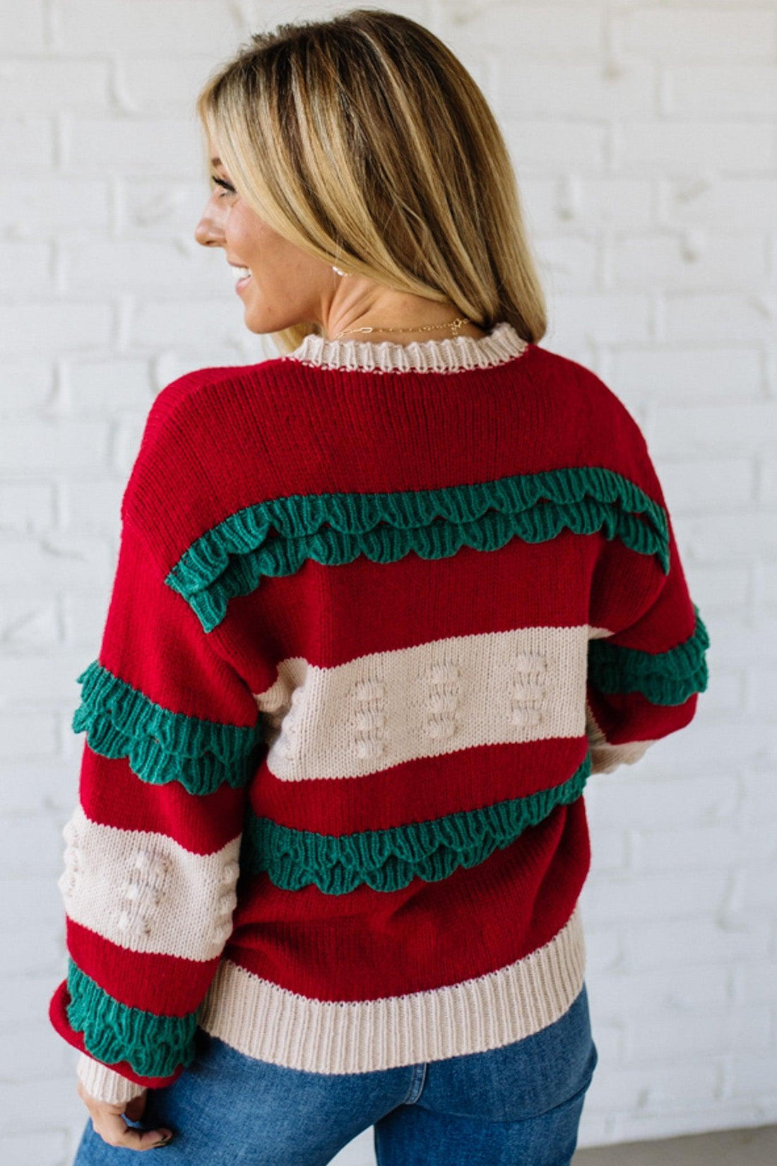 Christmas Ruffle Sweater