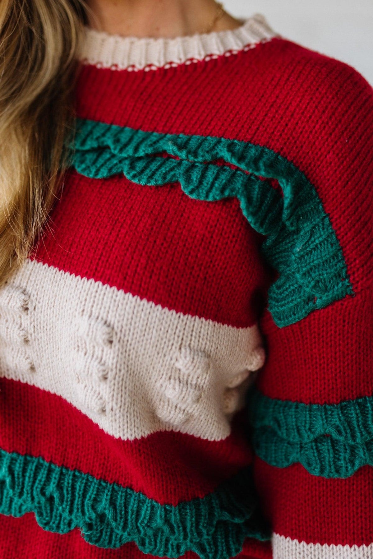 Christmas Ruffle Sweater
