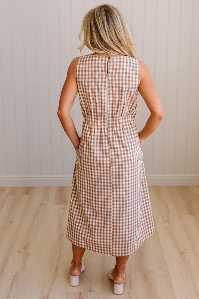 Clara Gingham Midi Dress