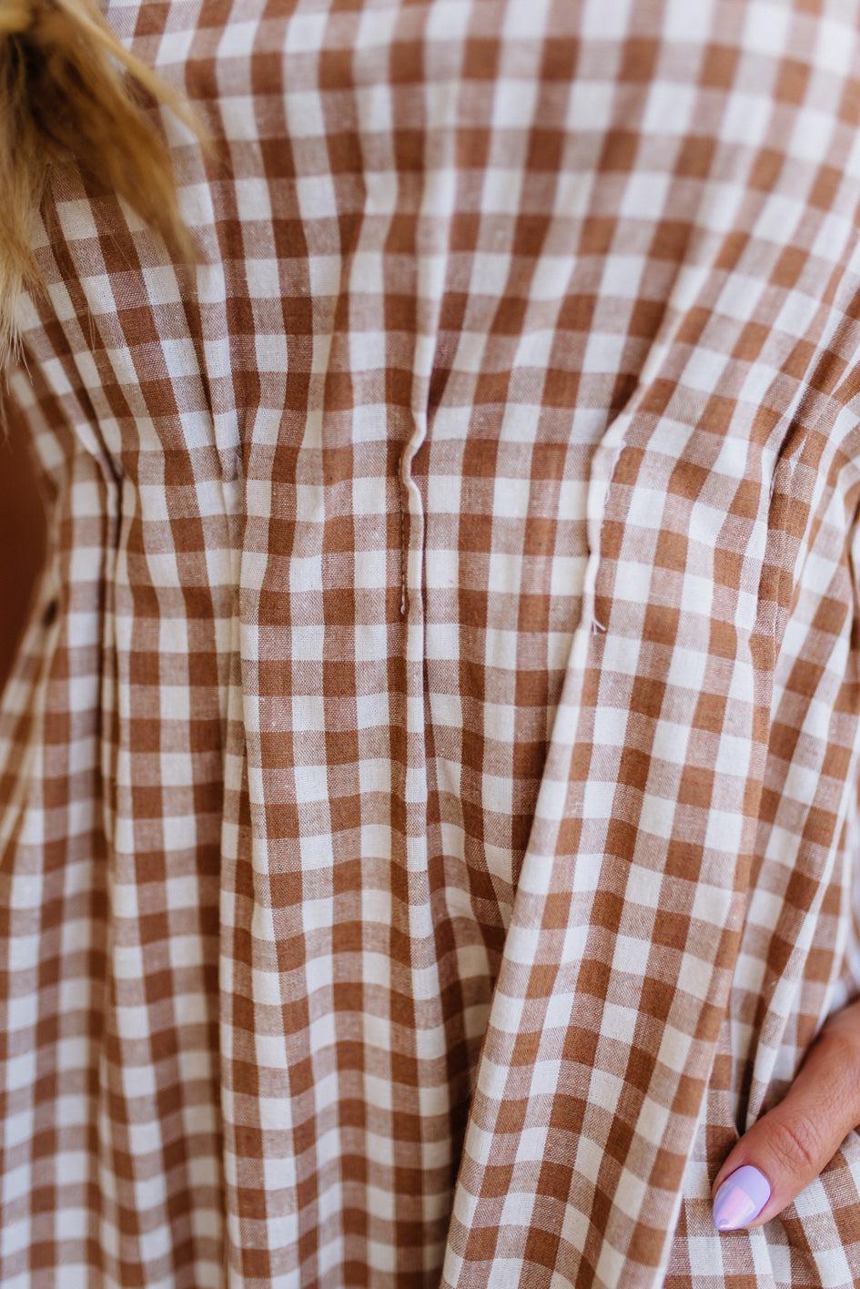 Clara Gingham Midi Dress