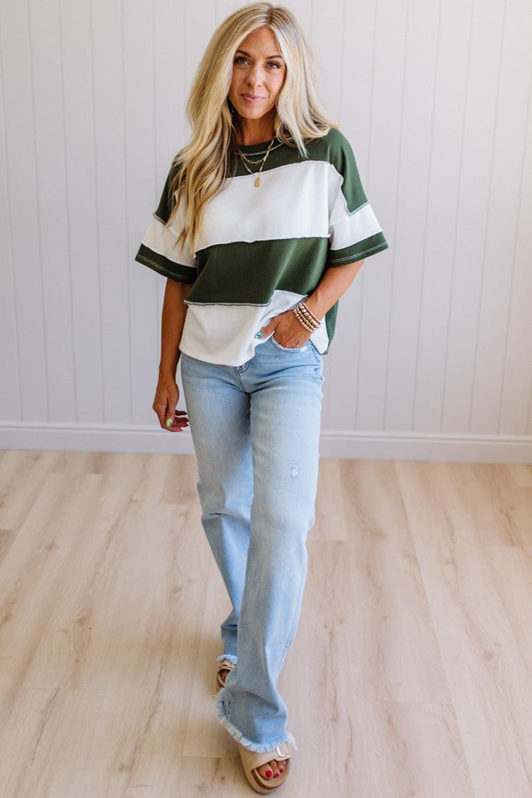 Codi Colorblock French Terry Tee