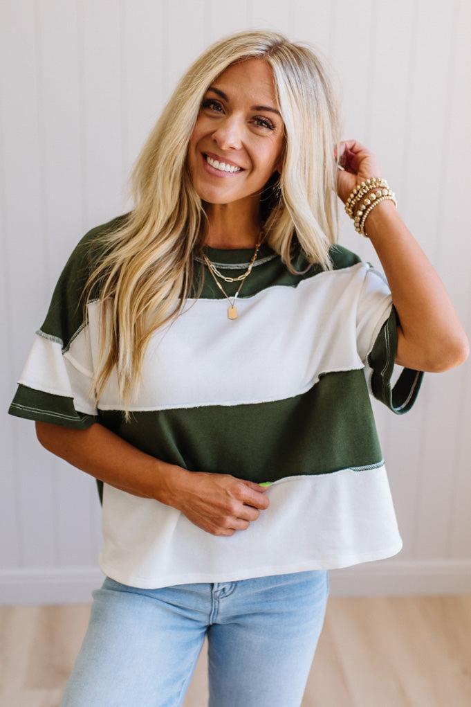Codi Colorblock French Terry Tee