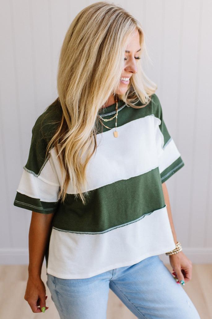 Codi Colorblock French Terry Tee