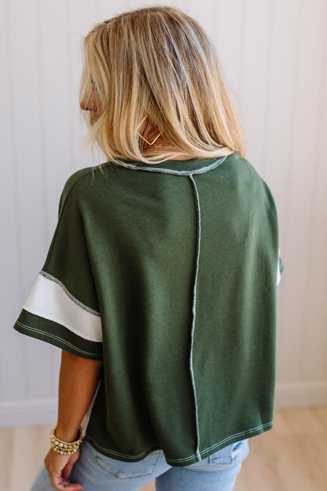 Codi Colorblock French Terry Tee